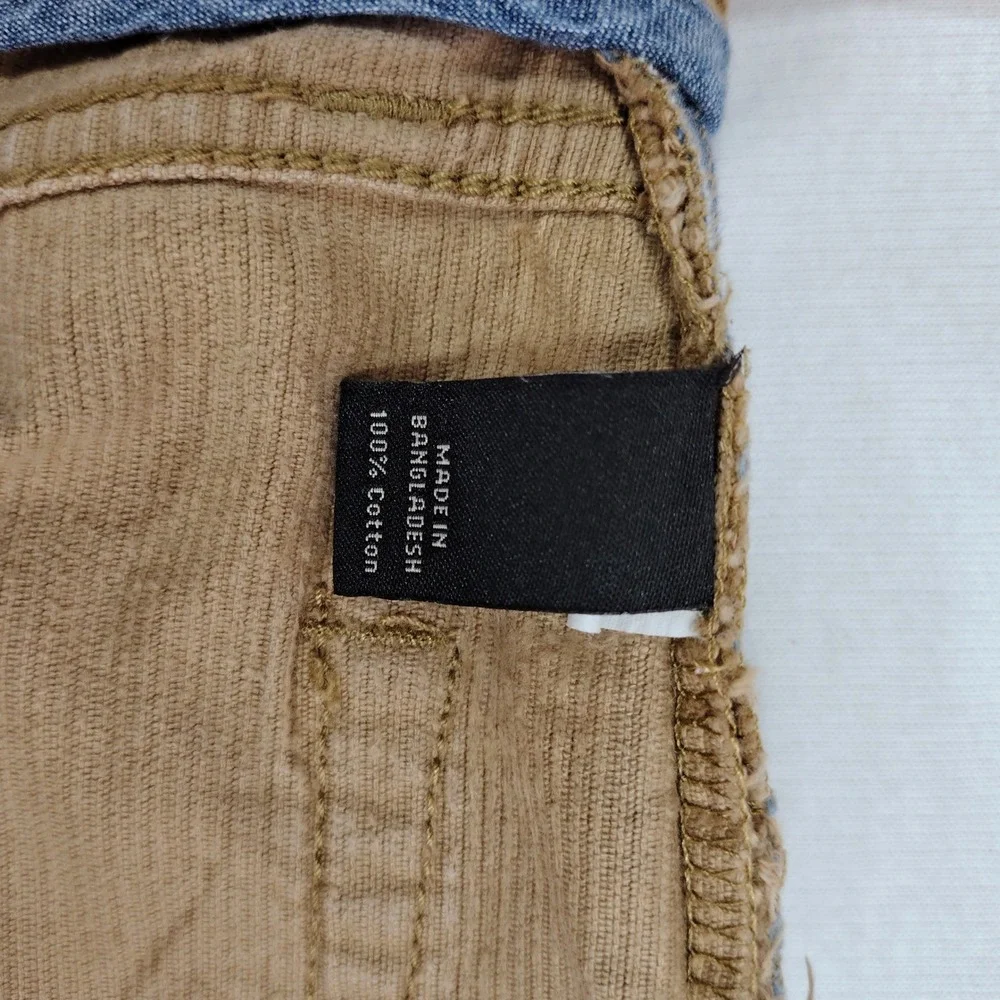 Banana Republic Mens Tan Brown Corduroy Straight Leg Five Pocket Pants 31x28.5